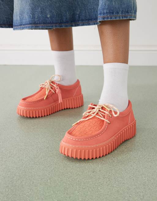 Scarpe Basse Clarks TORHILL BEE Per Donna - In Pelle Grezza Rossa - Foto 9
