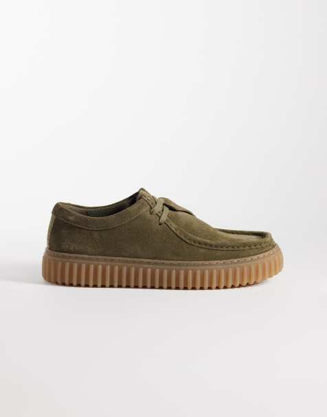 Clarks - Torhill Bee - Scarpe in camoscio color oliva - view 1
