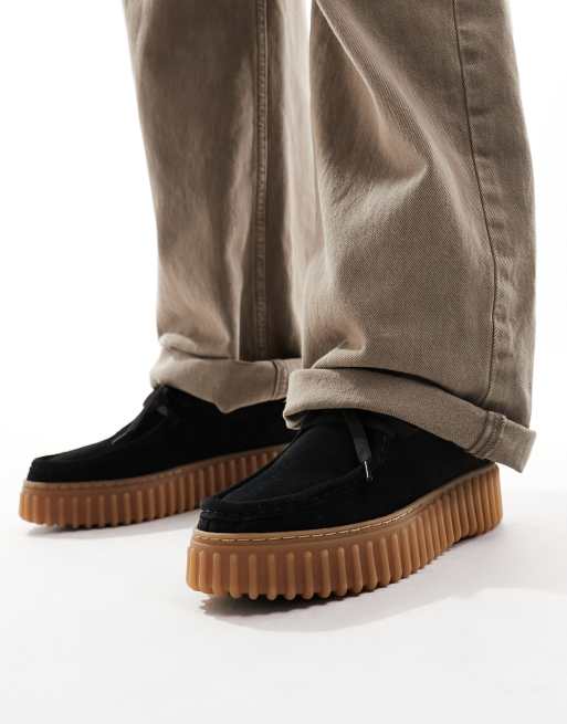 Clarks Torhill Bee Scarpe in pelle scamosciata nere ASOS
