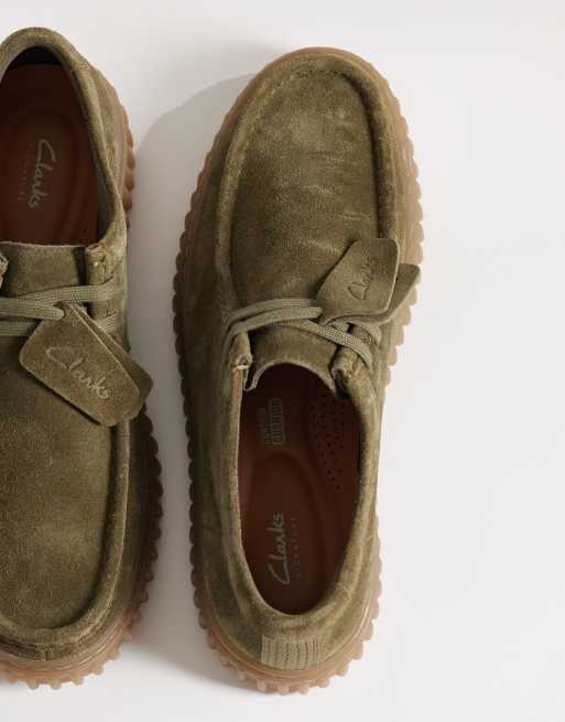 Clarks - Torhill Bee - Schoenen van suède in olijfkleur, 3 van 4