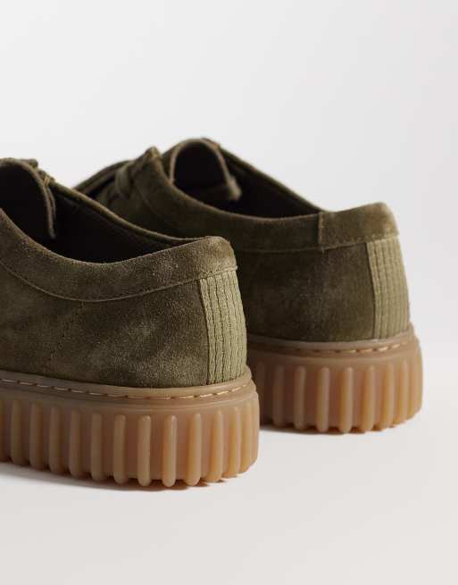 Clarks - Torhill Bee - Schoenen van suède in olijfkleur, 4 van 4