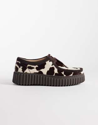 Clarks Torhill Bee shoes in cow print-Multi