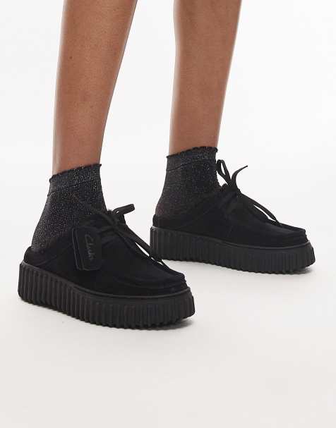 Clarks Torhill borg lined mules in black - view 1