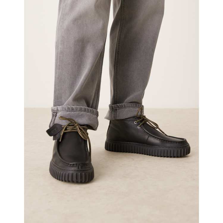 Clarks Torhill leather shoes in black | ASOS display picture 1