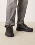 [Clarks Originals] Clarks Torhill leather shoes in black 39.5 BLACK