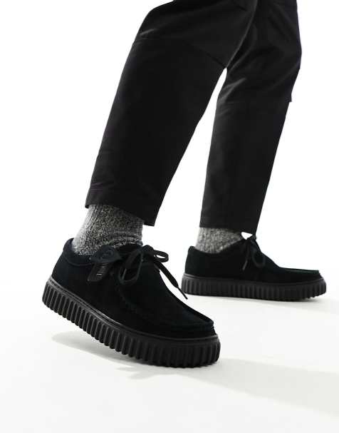 Clarks - Torhill Lo - Scarpe in pelle scamosciata nere - view 1