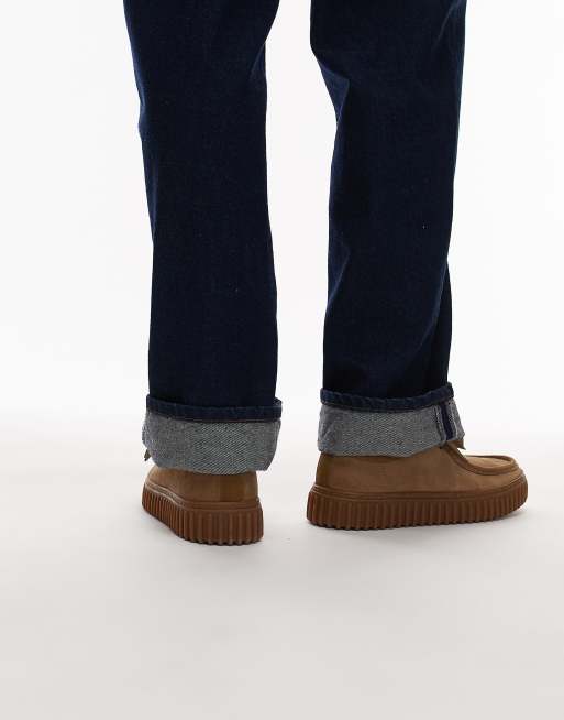 Clarks – Torhill Lo – Zamszowe buty w ciemnym piaskowym kolorze, 4 z 4