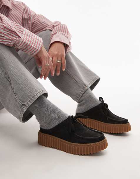 Clarks - Torhill - Muiltjes in zwart nubuck - view 1