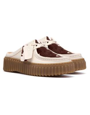  Torhill Mule in cow print suede