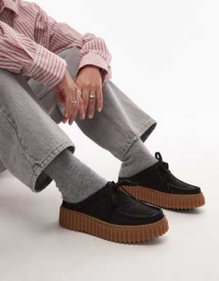 Clarks - Torhill - Mules en nubuck - Noir