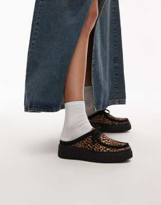 Clarks - Torhill - Mules mit Leopardenmuster-Schwarz