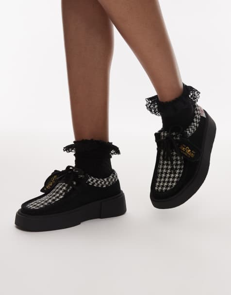 Clarks - Torview - Leren schoenen met kwastjes in zwarte tweed - view 1