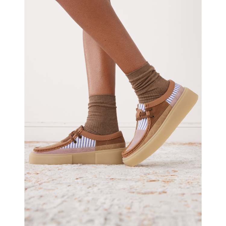 Clarks Torview shoes in blue patchwork | ASOS