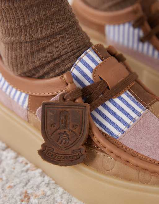Clarks Torview shoes in blue patchwork | ASOS