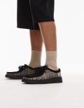 [Clarks] Clarks Torview shoes in tartan suede-Brown 43 BLACK