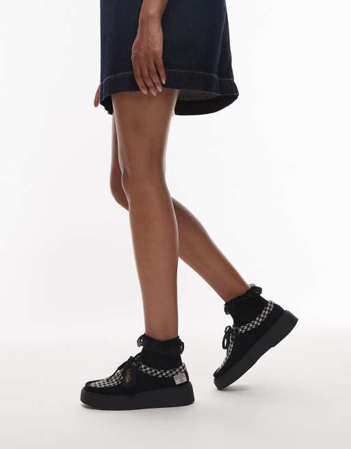 Clarks Torview sko i ruskind med kvaster i sort tweed, 2 af 4
