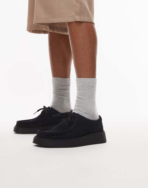 Clarks - Torview - Sorte sko i ruskind - view 1