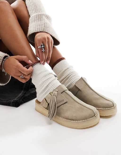 Clarks Trek mules in beige suede | ASOS Clarks Trek mules in beige suede | ASOS