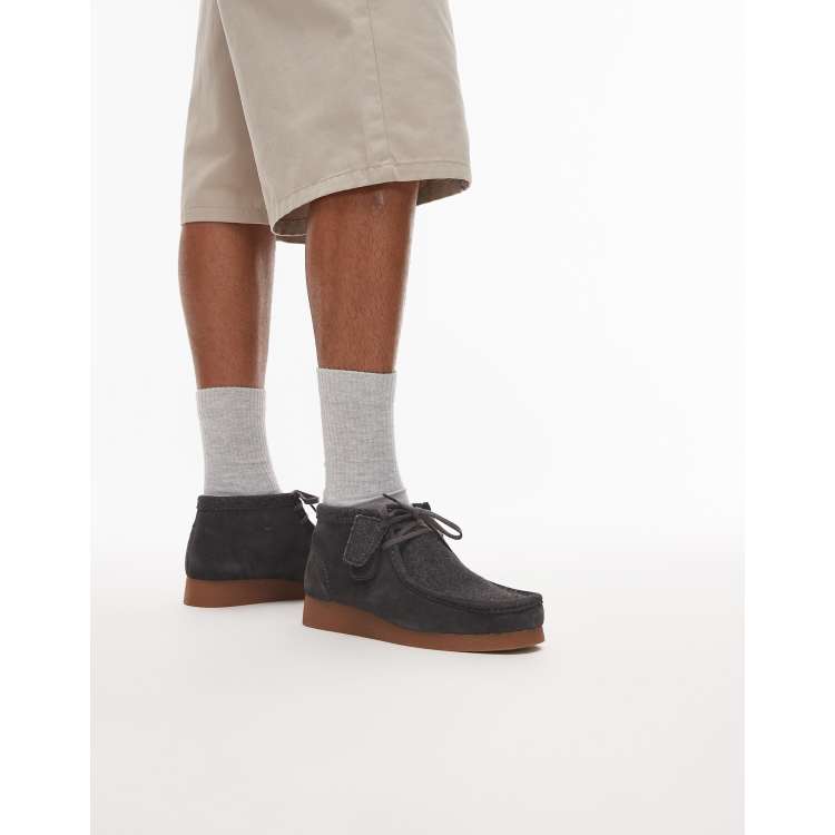 靴 Clarks Wallabee Boot Dark Grey Sde Clarks | Clarks Wallabee Boot-Dark Grey Suede | Boots
