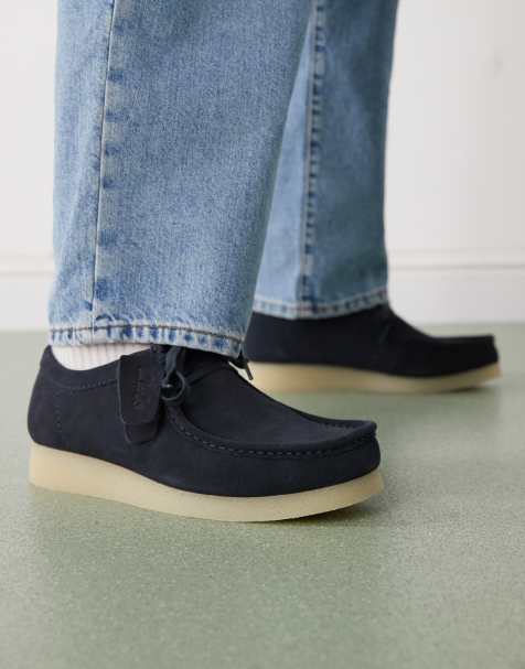 Clarks - Wallabee EVO - Chaussures en daim - Bleu marine - view 1