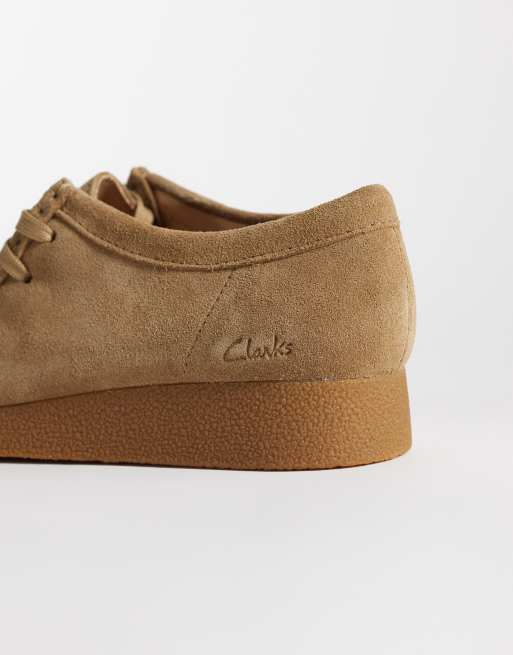 Clarks Wallabee EVO en ante arena oscura, 4 de 4