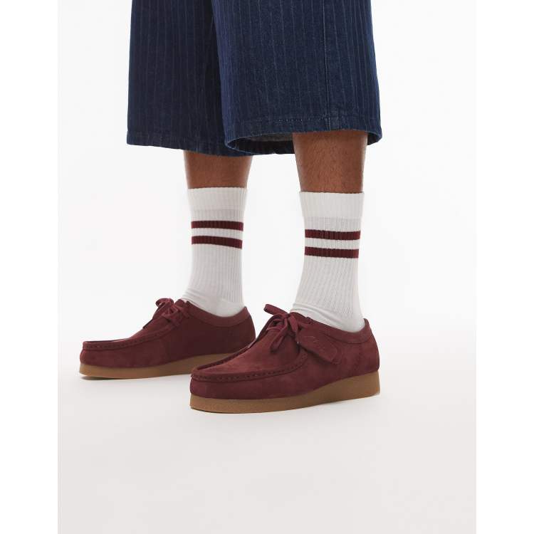 Clarks Wallabee Evo in burgundy suede | ASOS