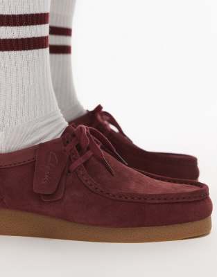 Clarks Wallabee Evo in burgundy suede | ASOS