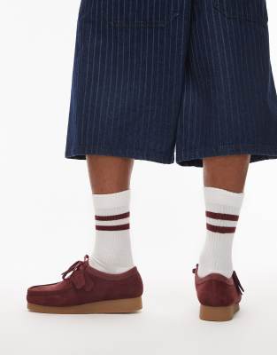 Clarks Wallabee Evo in burgundy suede | ASOS