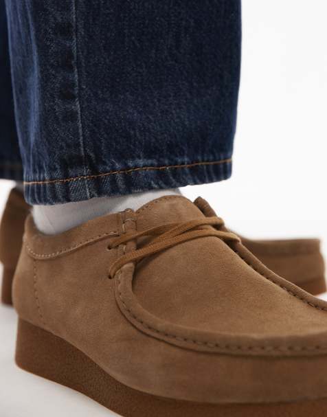 Clarks – Wallabee EVO – Mörkt sandbruna skor i mocka - view 1