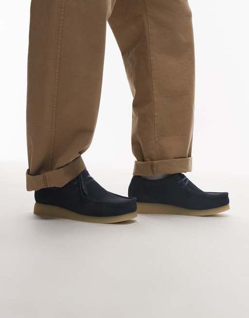 Clarks - Wallabee Evo - Scarpe in camoscio blu navy