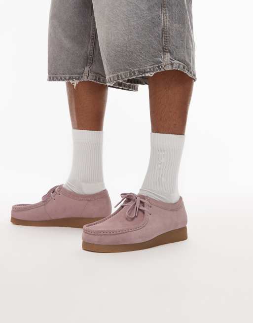 Clarks - Wallabee Evo - Scarpe in camoscio rosa chiaro