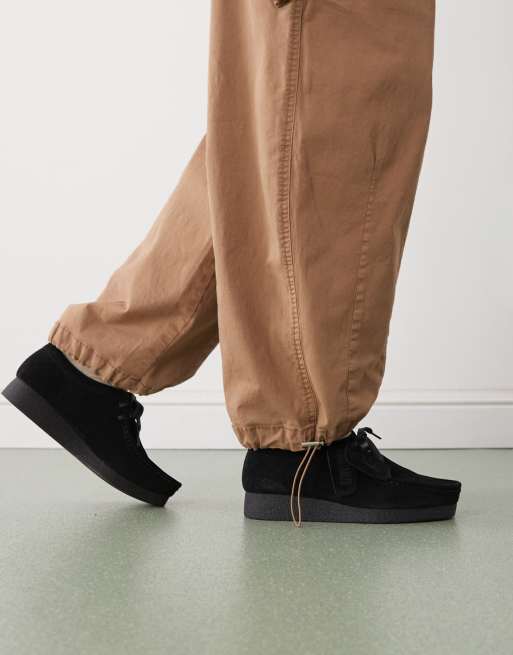 Clarks Wallabee Evo shoes in black suede | ASOS