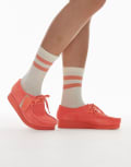 [Clarks] Clarks Wallabee EVO shoes in coral suede-Orange 37 Coral