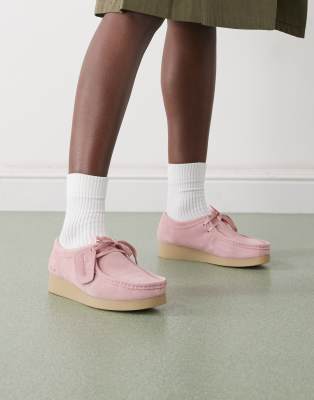  Wallabee EVOsh shoe in dusty rose suede 