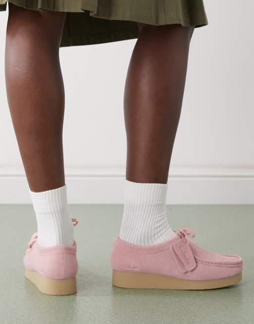 Clarks Wallabee EVOsh shoe in dusty rose suede , 4 of 4