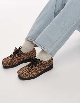 Clarks Wallabee EVOsh shoe in leopard print suede - view 1