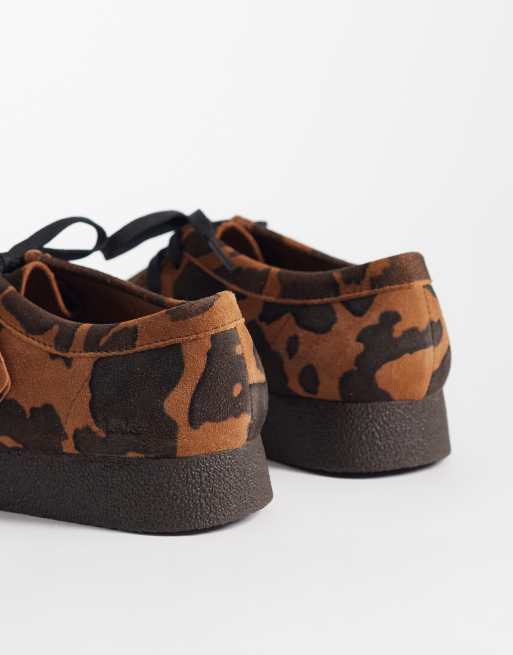 Clarks Wallabee EVOSh shoes in cow print, 4 of 4