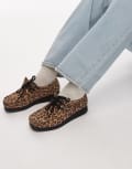 [Clarks] Clarks Wallabee EVOsh shoes in leopard print suede-Multi 42 MULTI