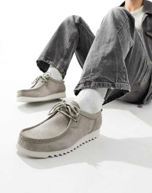 Clarks - Wallabee FTRE lo - Grå sko i ruskind