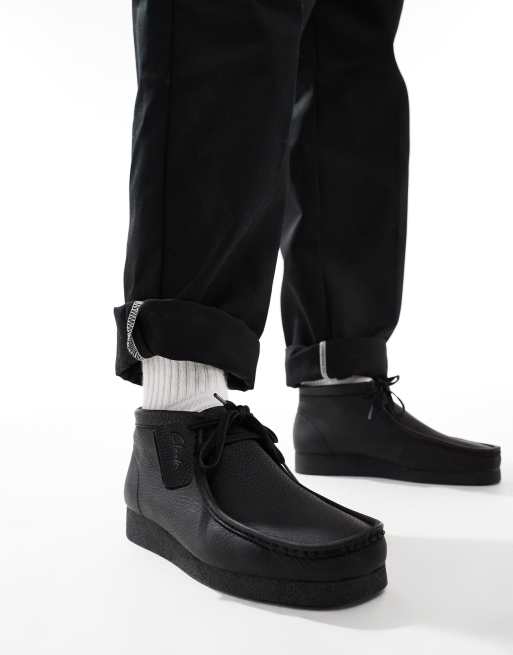 Clarks Wallabee leather EVO BT shoes in black, 4 of 4