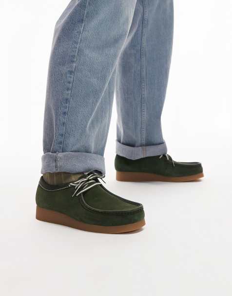 Clarks – WallabeeEVO – Gröna skor i mocka - view 1