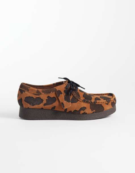 Clarks WallabeeEVOSh shoes in cow print - view 1