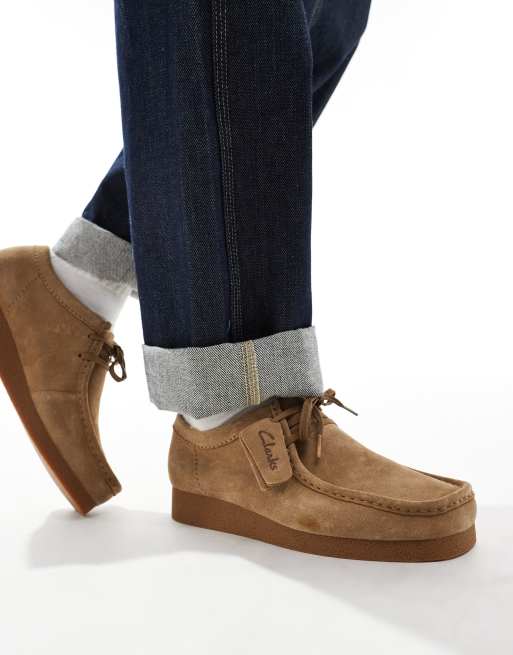Clarks Wallabes EVO in dark sand ASOS