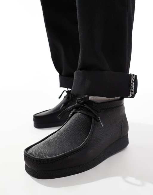 Mens wallabees black best sale