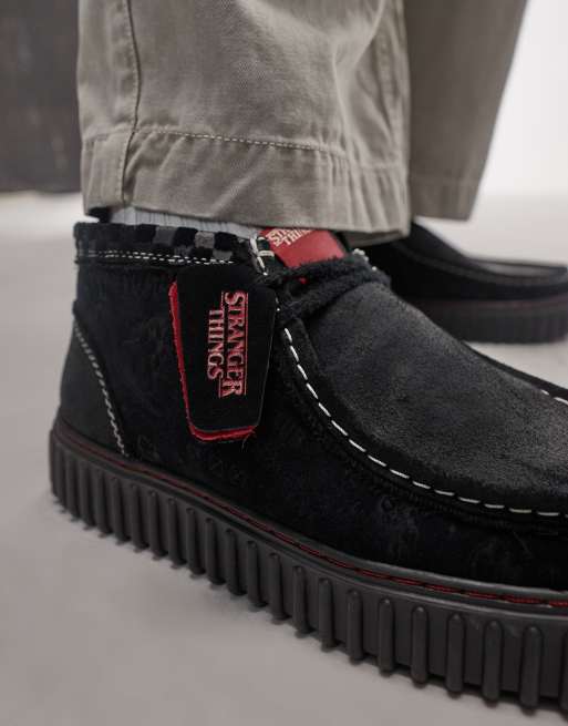 Clarks x Stranger Things Torhill Hi boot in black suede, 2 of 4