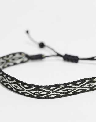 Classics 77 3-pack Bead, Cord And Fabric Bracelets In Black