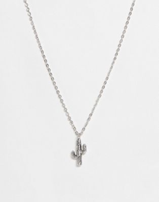 Classics 77 3d cactus necklace in silver