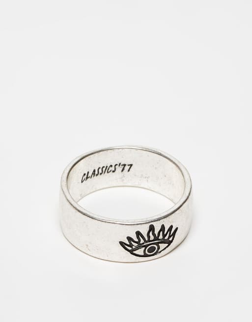 Classics 77 all seeing eye band ring in silver
