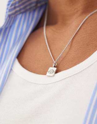 Classics 77 All Seeing Eye Square Pendant Chain Necklace