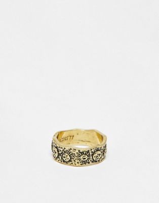 Classics 77 sun phase band ring in gold  - ASOS Price Checker